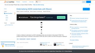 
                            5. Externalising SCM credentials with Maven - Stack Overflow