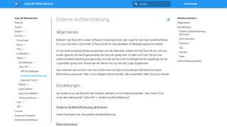 
                            5. Externe Authentifizierung - Easy-Wi Webinterface