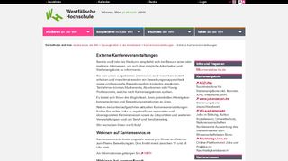 
                            13. Externe Karriereveranstaltungen: Westfälische Hochschule