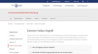 
                            7. Externer Online-Zugriff - Philipps-Universität Marburg