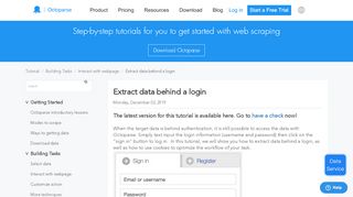 
                            2. Extract data behind a login | Octoparse