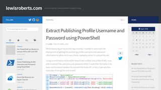 
                            12. Extract Publishing Profile Username and Password using PowerShell ...