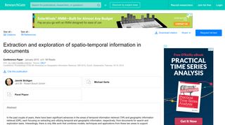 
                            2. Extraction and exploration of spatio-temporal information in documents