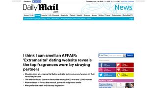 
                            7. 'Extramarital' dating website Gleeden.com reveals top fragrances worn ...