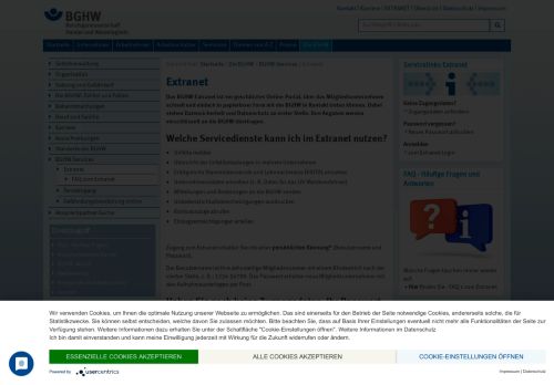 
                            3. Extranet — BGHW-Website - Die BGHW