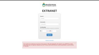 
                            7. Extranet Boletín Oficial :: Login