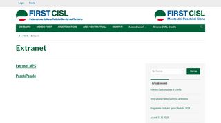 
                            8. Extranet – FIRST MPS - First Cisl