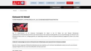 
                            11. Extranet IG Metall - IG Metall bei Volkswagen Braunschweig