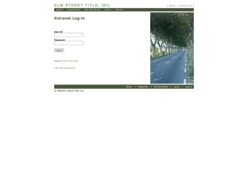 
                            7. Extranet Log-in - Elm Street Title, Inc.