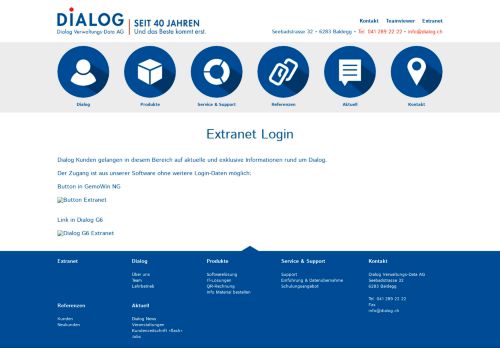 
                            2. Extranet Login | Dialog Verwaltungs-Data AG