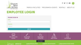 
                            12. Extranet Login - Downers Grove Park District