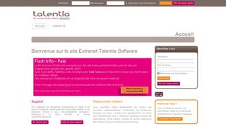 
                            3. Extranet Talentia Software - Accueil