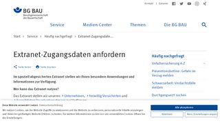 
                            10. Extranet-Zugangsdaten anfordern | BG BAU - Berufsgenossenschaft ...