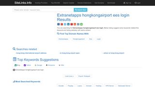 
                            9. Extranetapps hongkongairport ees login Results For Websites Listing
