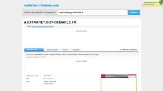 
                            11. extranet.guy-demarle.fr at Website Informer. Visit Extranet Guy Demarle.