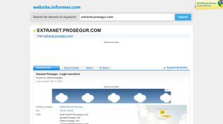 
                            6. extranet.prosegur.com at WI. Intranet Prosegur - Login escritorio