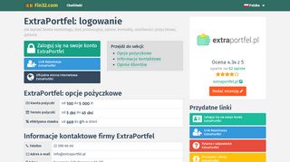 
                            8. ExtraPortfel logowanie do extraportfel.pl na stronie - Fin32.com