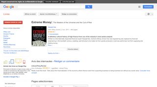 
                            9. Extreme Money: The Masters of the Universe and the Cult of Risk - Résultats Google Recherche de Livres