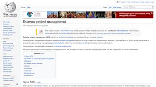 
                            13. Extreme project management - Wikipedia