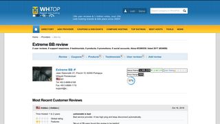 
                            12. ExtremeBB Review 2019 - web hosting reviews by 2 users. ...