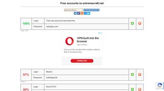 
                            3. extremecraft.net - free accounts, logins and passwords