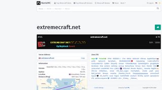 
                            10. extremecraft.net - Minecraft Server | NameMC