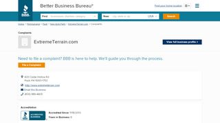 
                            7. ExtremeTerrain.com | Complaints | Better Business Bureau® Profile