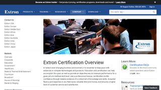 
                            9. Extron Certification Overview | Extron