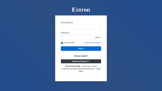 
                            1. Extron Insider Account Login | Extron