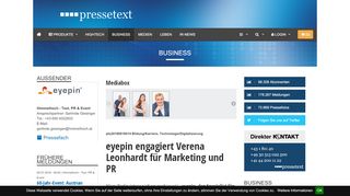 
                            11. eyepin engagiert Verena Leonhardt für Marketing und PR
