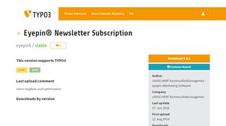 
                            10. Eyepin® Newsletter Subscription (eyepin6)