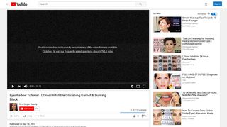 
                            9. Eyeshadow Tutorial - L'Oreal Infallible Glistening Garnet & Burning ...