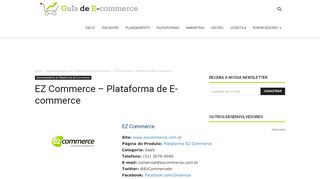 
                            6. EZ Commerce - Plataforma de E-commerce - Fornecedores