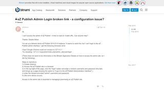 
                            8. eZ Publish Admin Login broken link - a configuration issue? - General