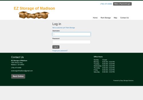 
                            11. EZ Storage of Madison: Log in