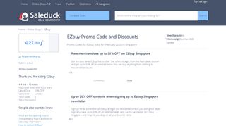 
                            12. EZbuy Coupon Code - Get the latest February 2019 coupons - Saleduck
