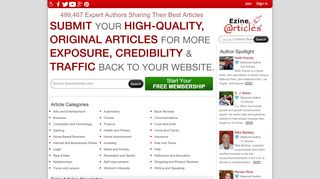 
                            6. EzineArticles Submission - Submit Your Best Quality ...