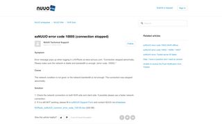 
                            5. ezNUUO error code 10005 (connection stopped) – NUUO eHelpdesk