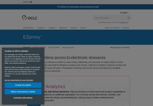 
                            2. EZproxy access and authentication software - OCLC