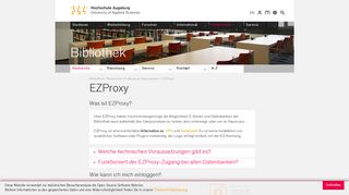 
                            6. EZProxy - Hochschule Augsburg