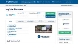 
                            4. ezyVet Reviews: Overview, Pricing and Features - FinancesOnline.com