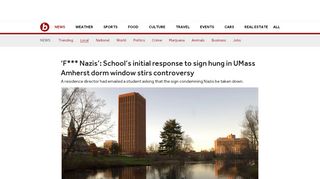 
                            13. 'F*** Nazis': School's initial response to sign hung in ... - Boston.com