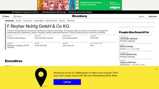 
                            6. F Reyher Nchfg GmbH & Co KG: Company Profile - Bloomberg