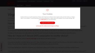 
                            13. F Secure FAQs | Virgin Media