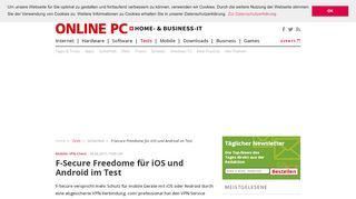 
                            9. F-Secure Freedome für iOS und Android im Test - onlinepc.ch