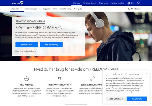 
                            11. F-Secure FREEDOME VPN — Beskyt dit privatliv | F-Secure