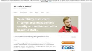 
                            10. F-Secure Radar Vulnerability Management solution | Alexander V ...