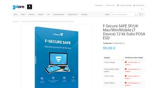 
                            5. F-Secure SAFE - 1Store - Apple asiantuntija - Customer Login