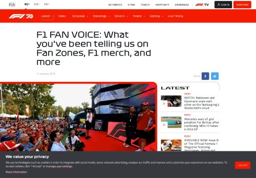
                            7. F1 FAN VOICE: What you've been telling us on Fan Zones, F1 merch ...