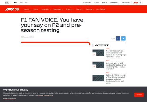 
                            9. F1 FAN VOICE: You have your say on F2 and pre-season testing ...